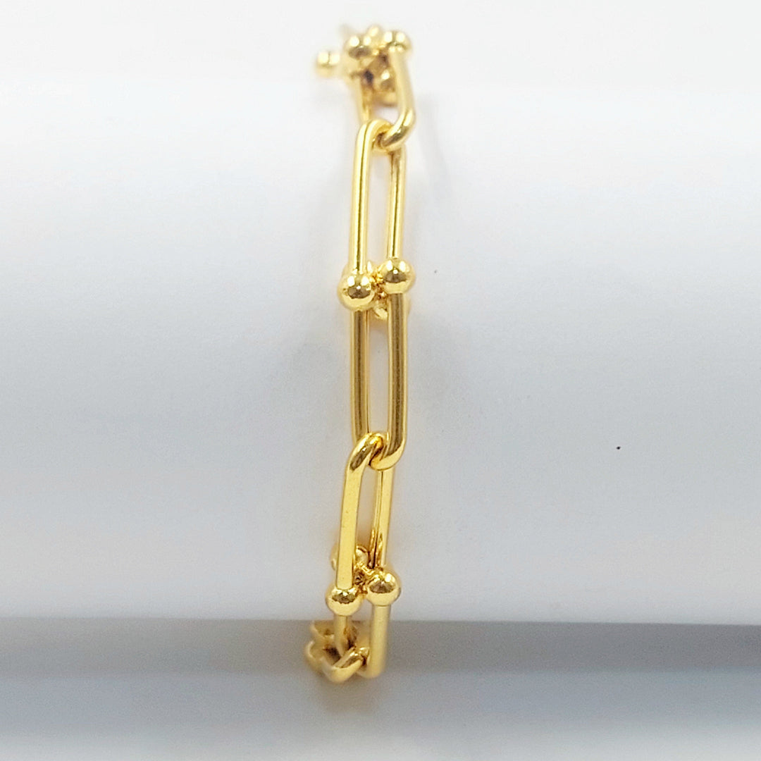 Paperclip Bracelet Made of 21K Gold by Saeed Jewelry 