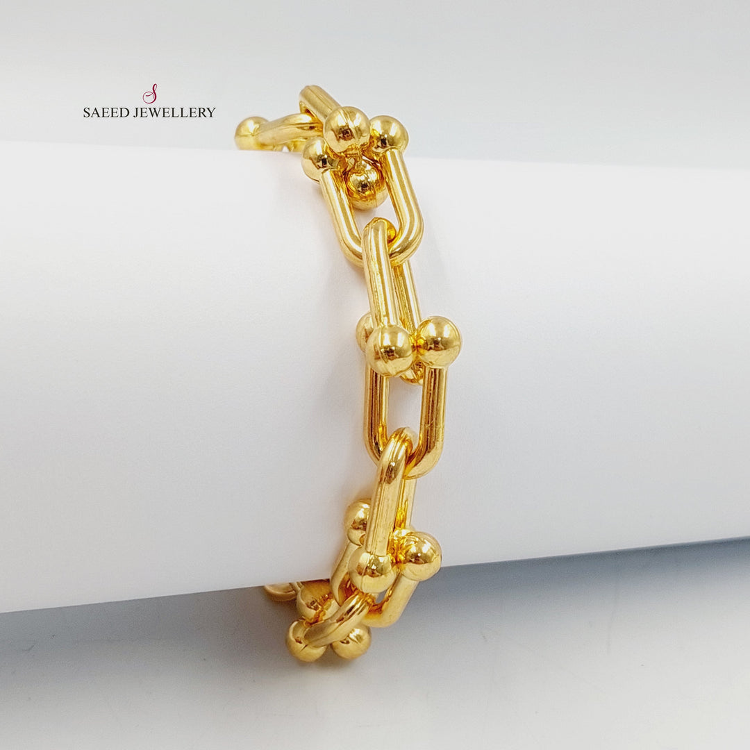 Paperclip Bracelet Made of 21K Gold by Saeed Jewelry 