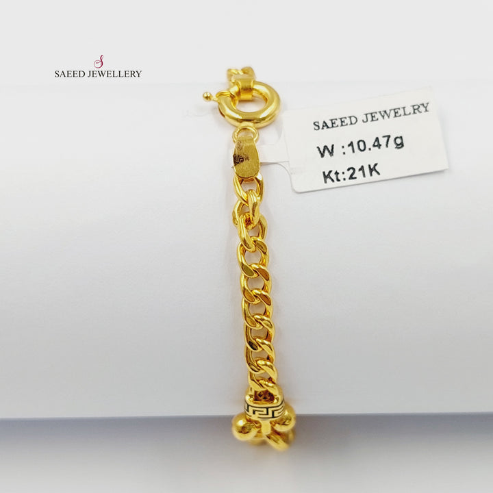 Paperclip Bracelet Made of 21K Gold by Saeed Jewelry 