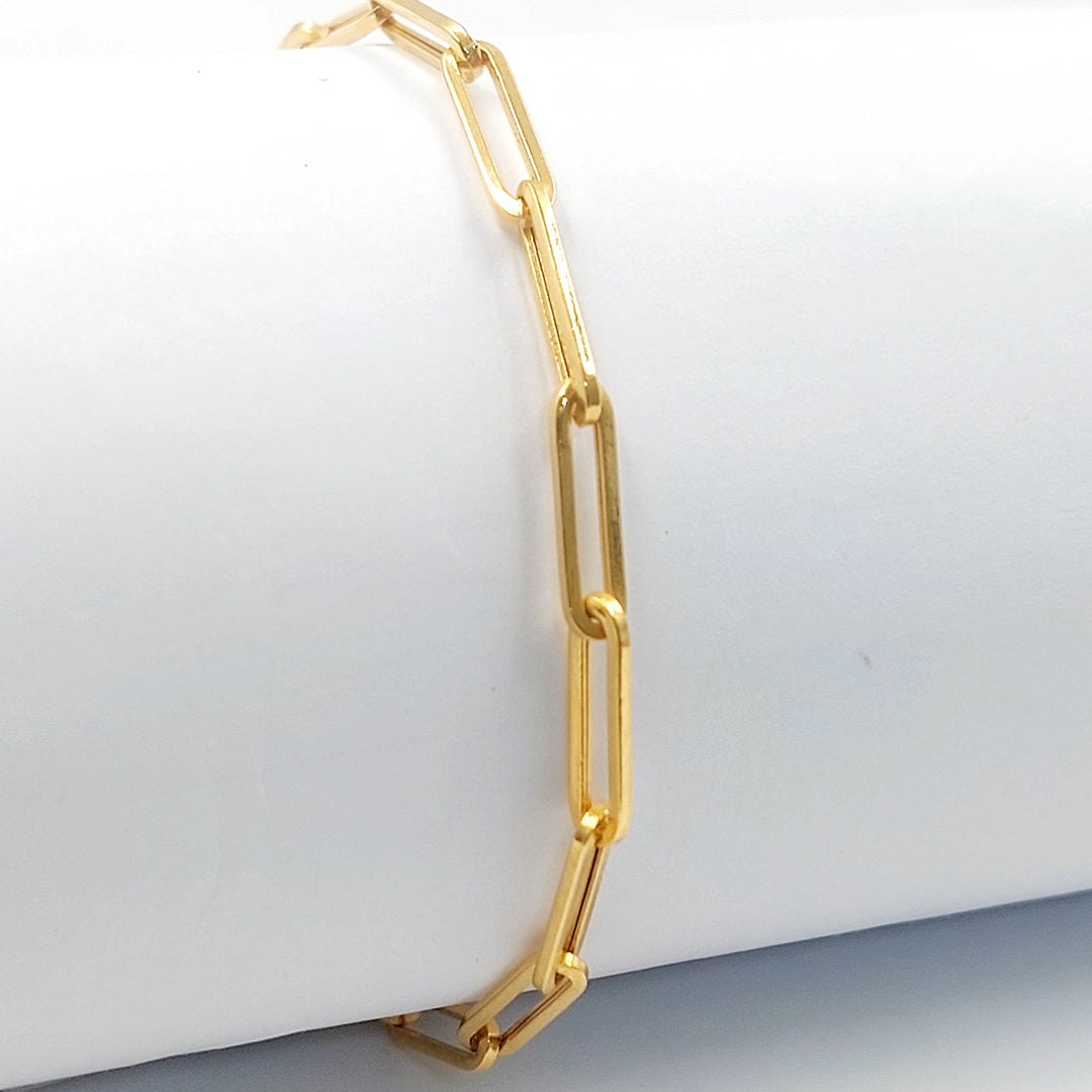 Paperclip Bracelet Made of 21K Gold by Saeed Jewelry 