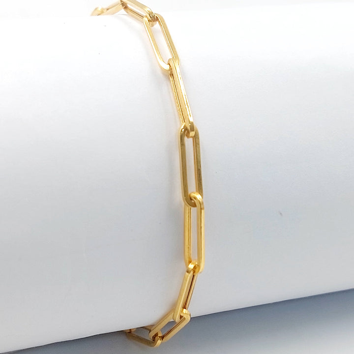 Paperclip Bracelet Made of 21K Gold by Saeed Jewelry 