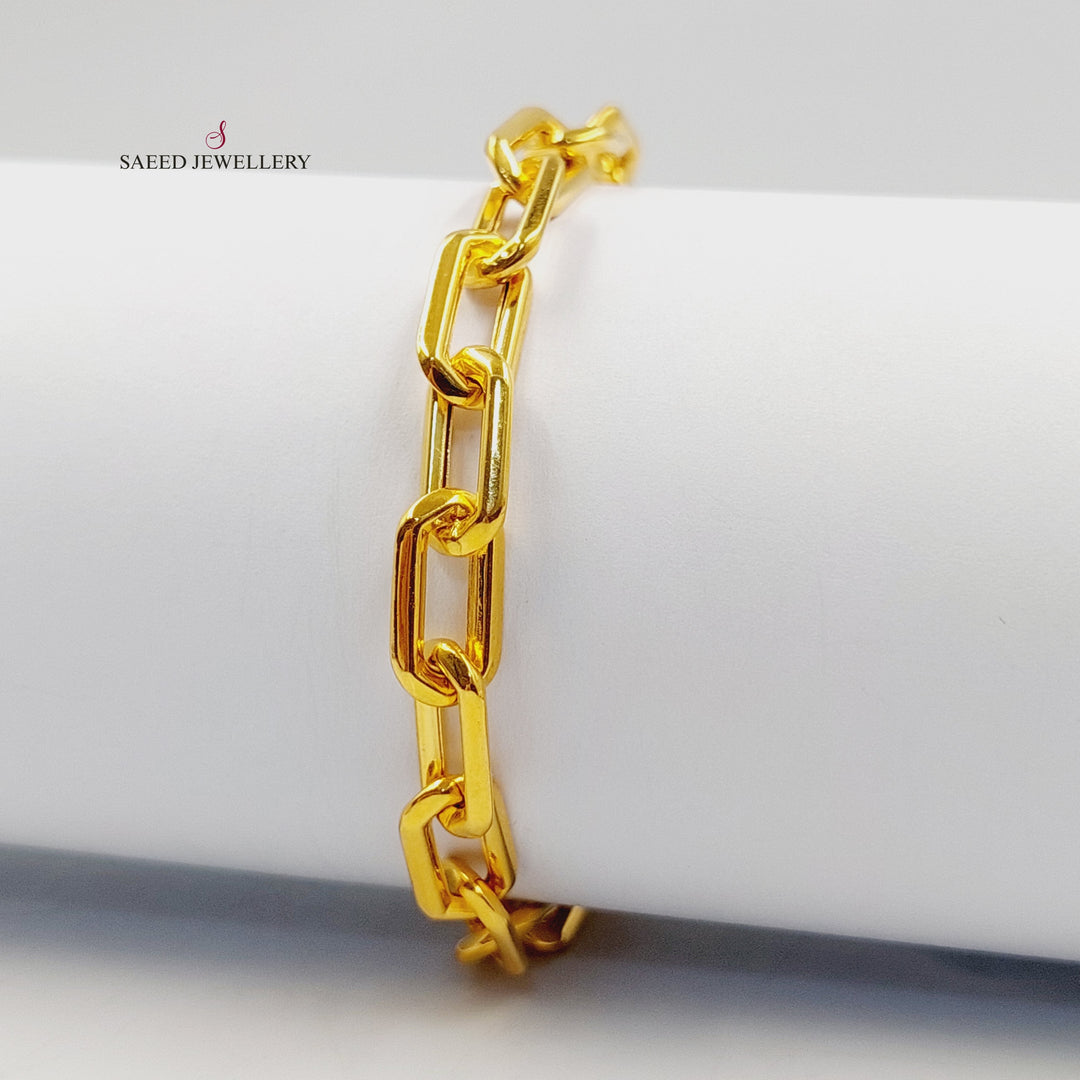Paperclip Bracelet Made of 21K Gold by Saeed Jewelry 