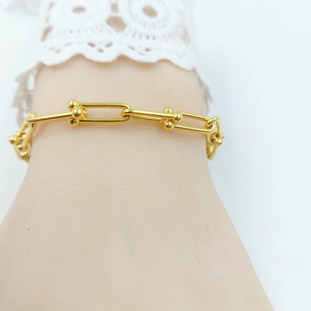 Paperclip Bracelet Made of 21K Gold by Saeed Jewelry 