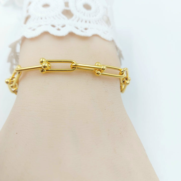 Paperclip Bracelet Made of 21K Gold by Saeed Jewelry 