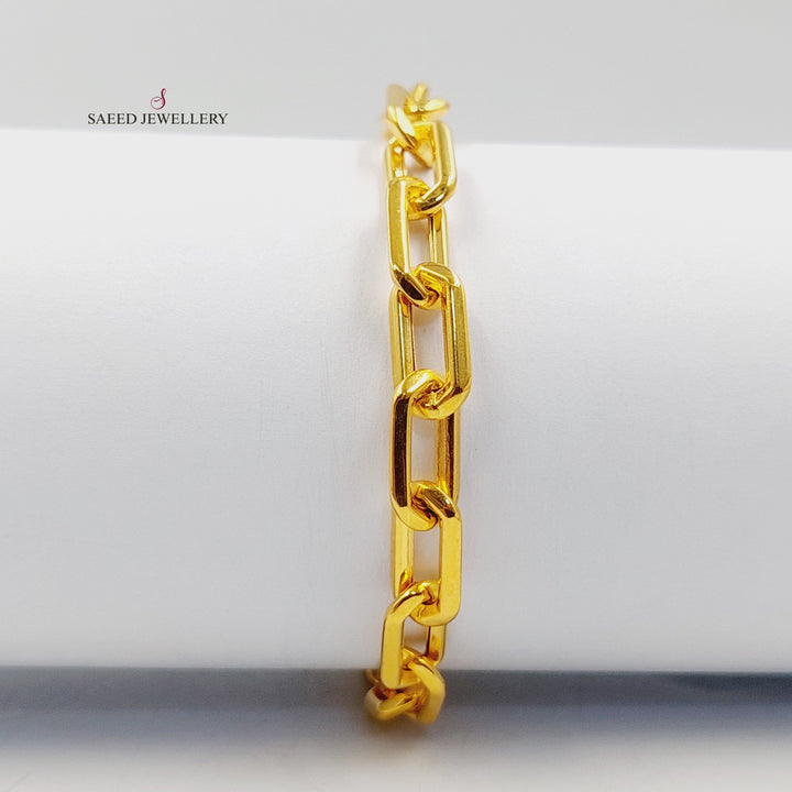 Paperclip Bracelet Made of 21K Gold by Saeed Jewelry 