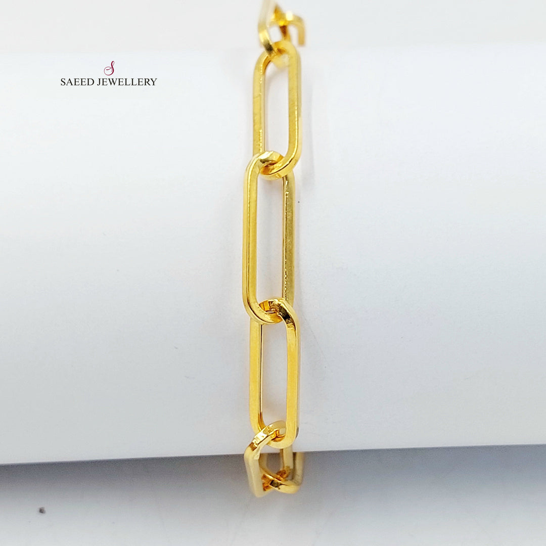 Paperclip Bracelet Made of 21K Gold by Saeed Jewelry 