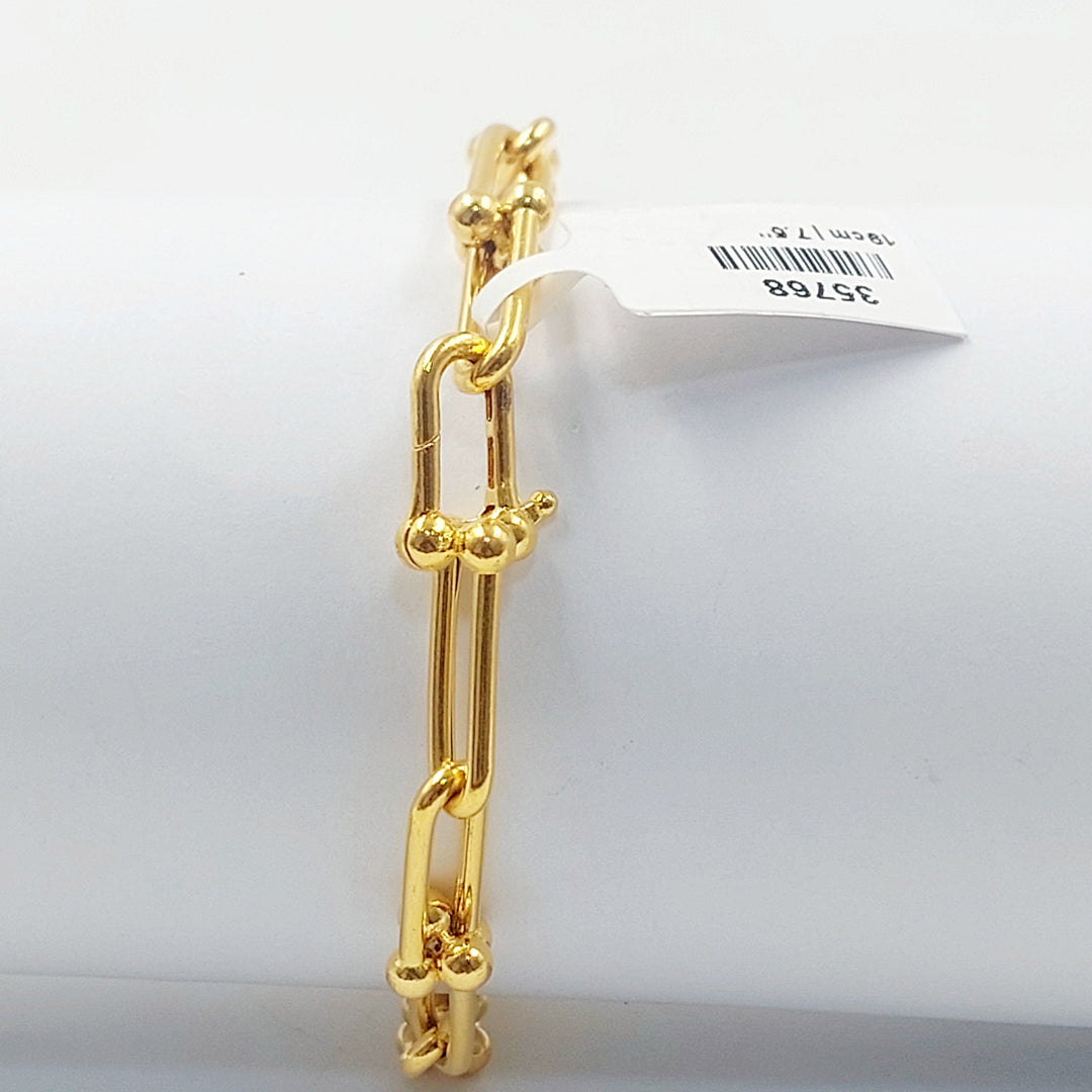 Paperclip Bracelet Made of 21K Gold by Saeed Jewelry 
