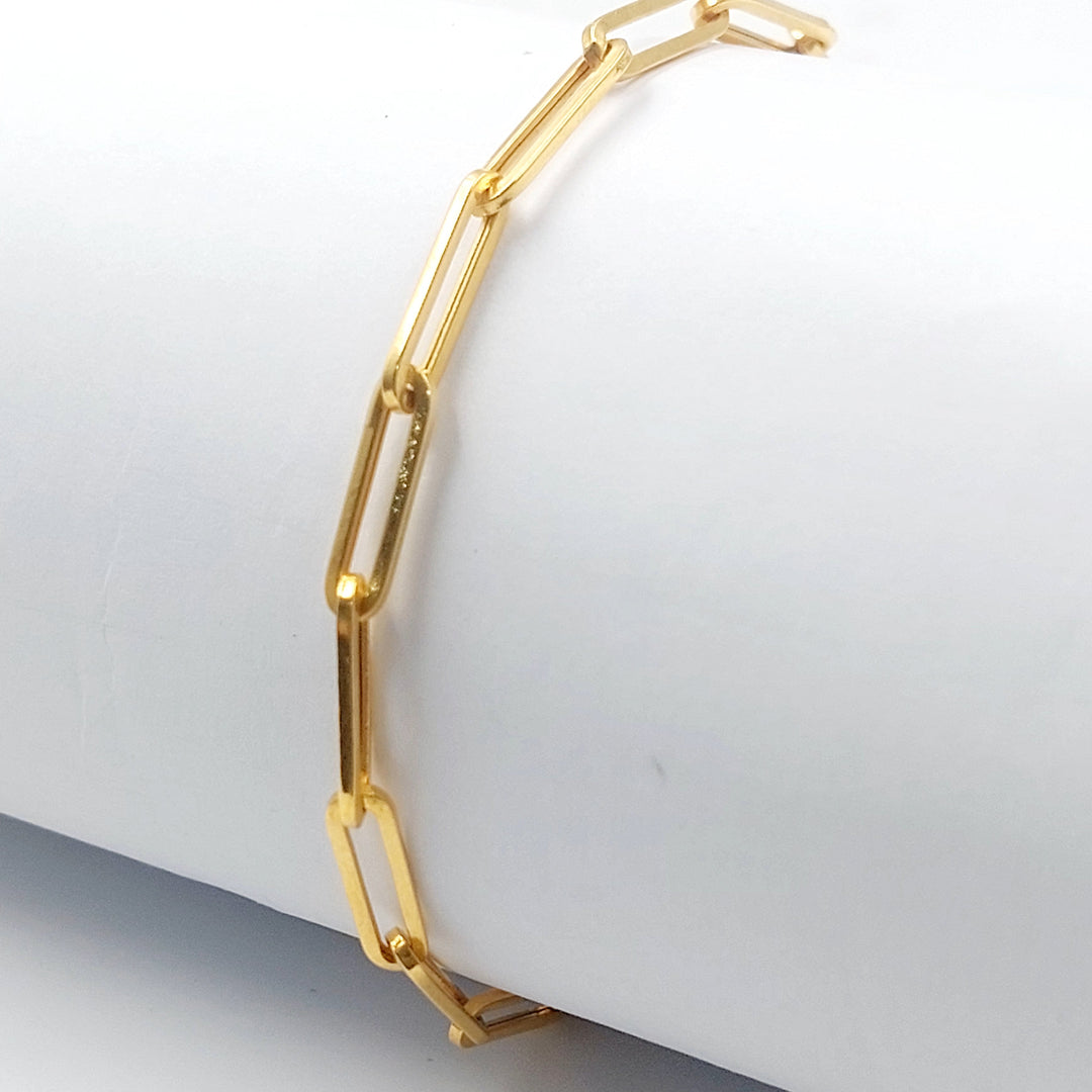 Paperclip Bracelet Made of 21K Gold by Saeed Jewelry 