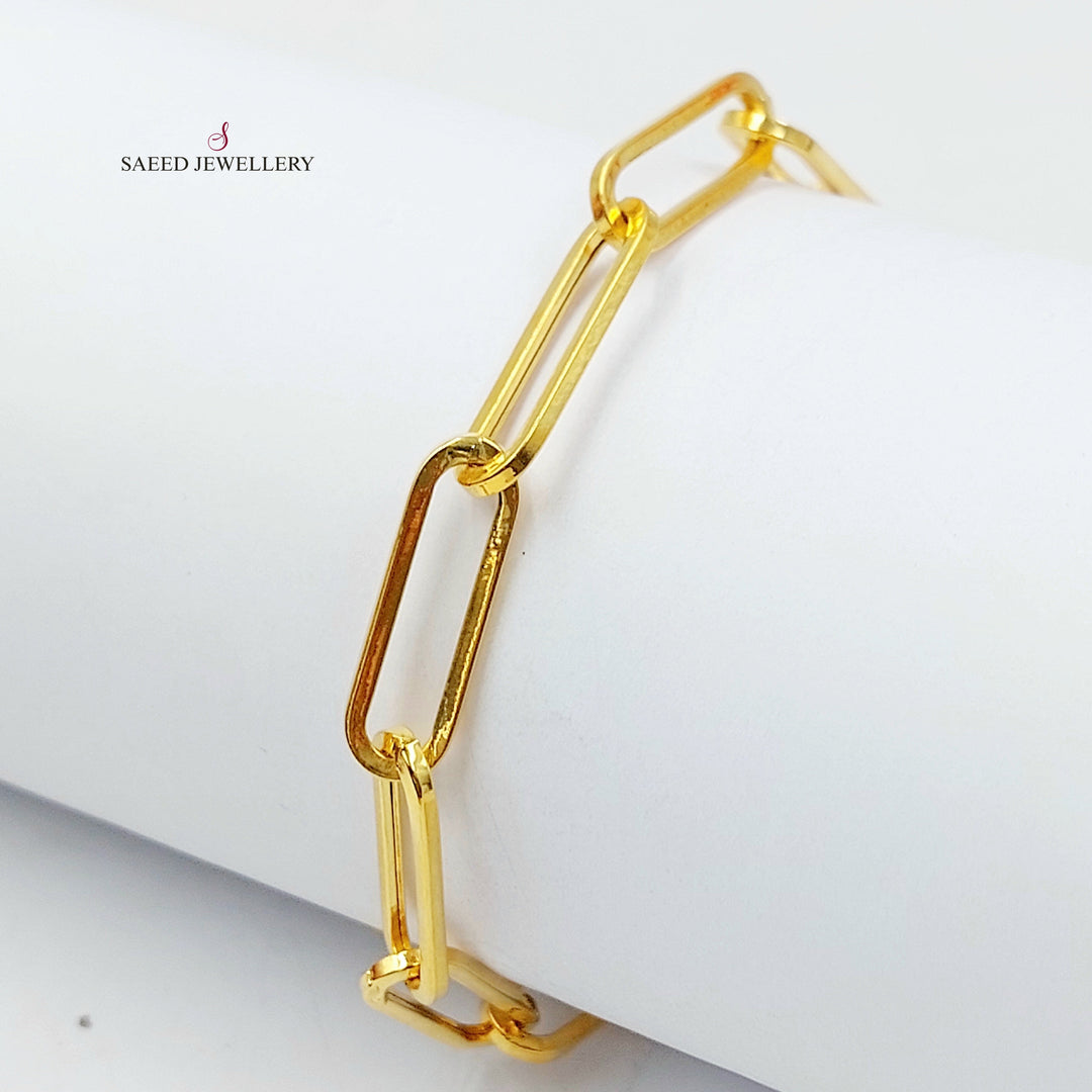Paperclip Bracelet Made of 21K Gold by Saeed Jewelry 