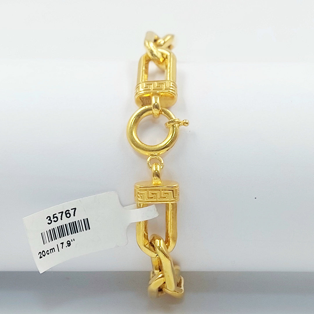 Paperclip Bracelet Made of 21K Gold by Saeed Jewelry 