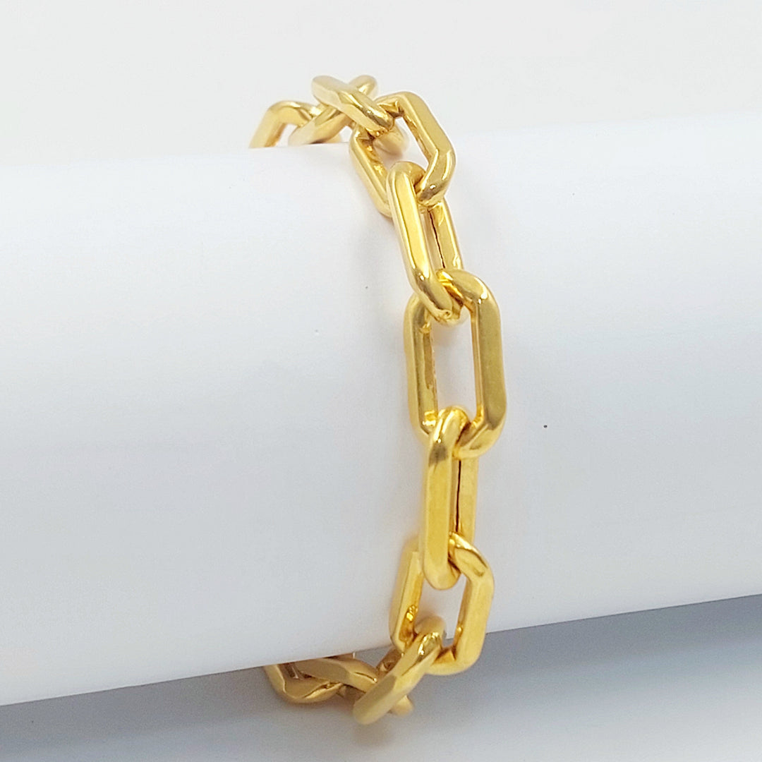 Paperclip Bracelet Made of 21K Gold by Saeed Jewelry 