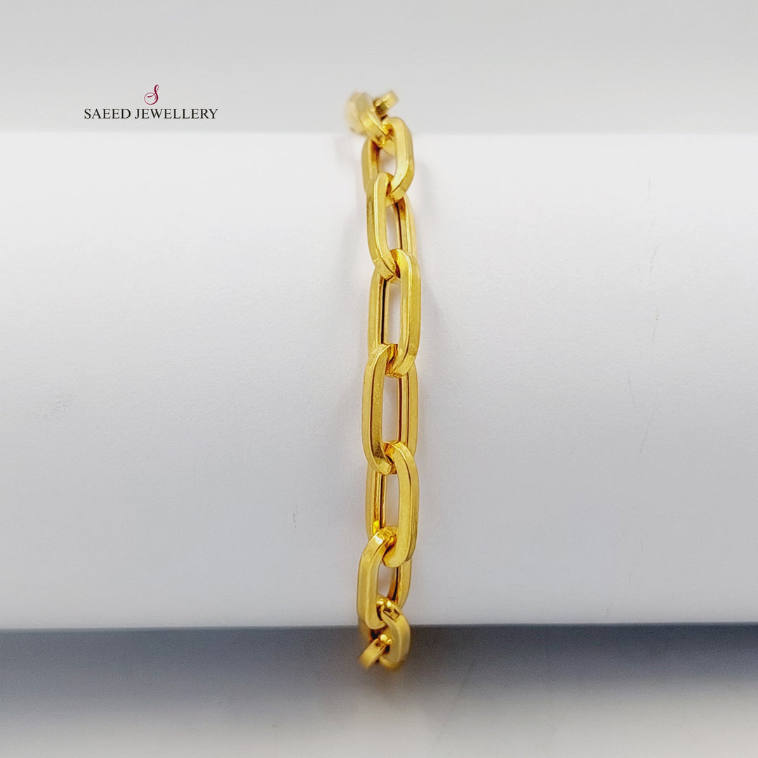 Paperclip Bracelet Made of 21K Gold by Saeed Jewelry 