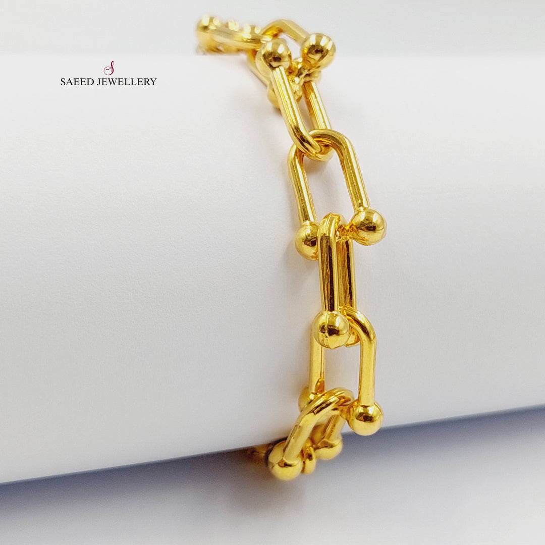 Paperclip Bracelet Made of 21K Gold by Saeed Jewelry 