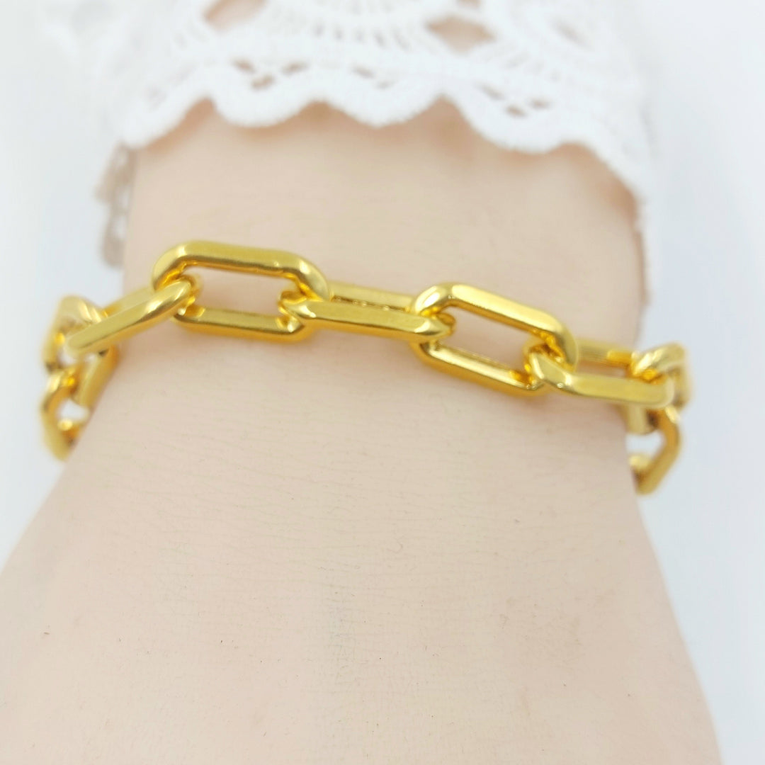 Paperclip Bracelet Made of 21K Gold by Saeed Jewelry 