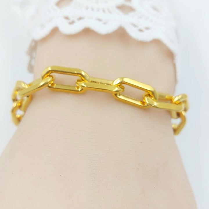 Paperclip Bracelet Made of 21K Gold by Saeed Jewelry 