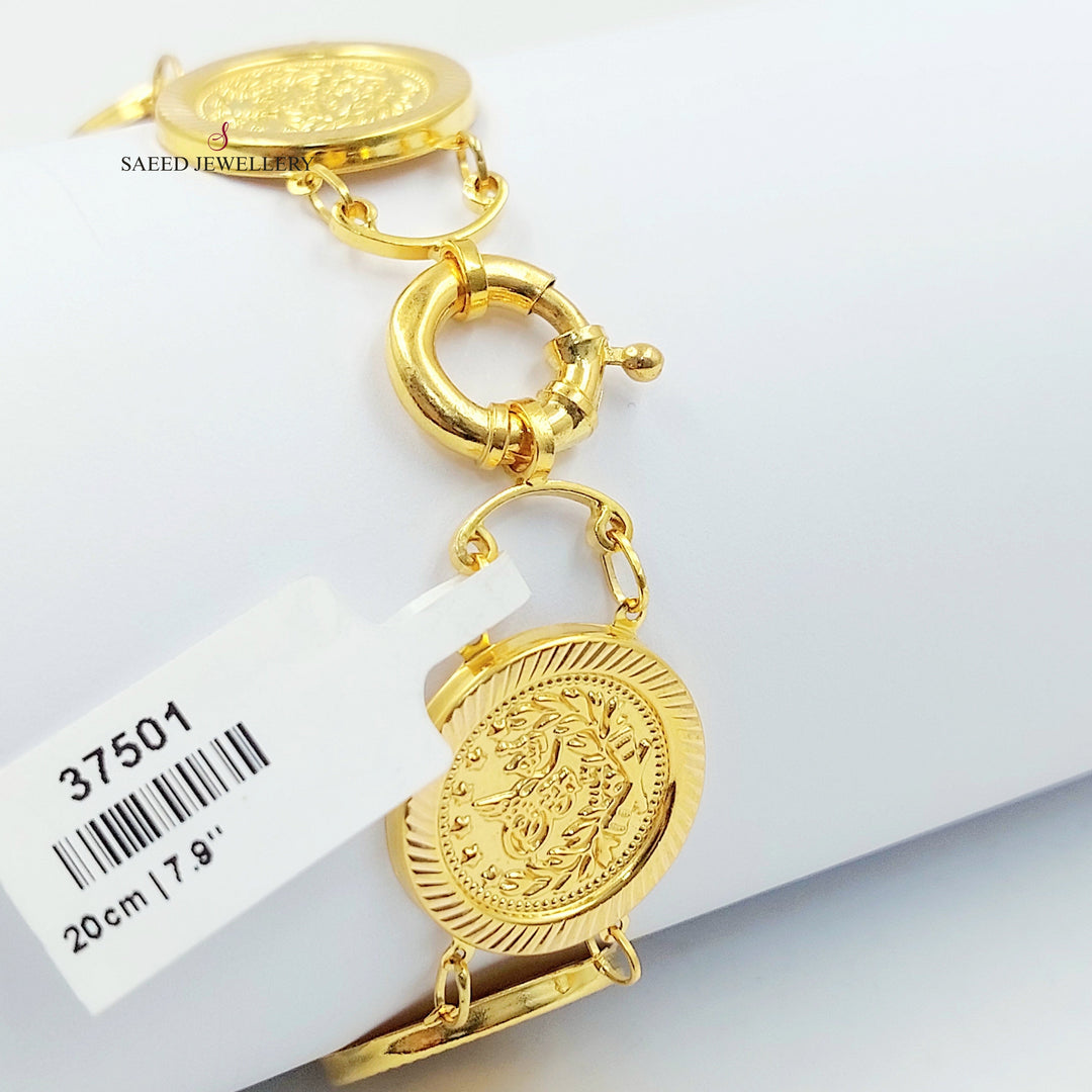 Print Rashadi Bracelet Made of 21K Gold by Saeed Jewelry 