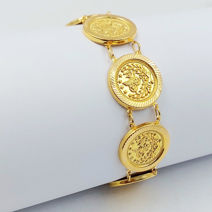 Print Rashadi Bracelet Made of 21K Gold by Saeed Jewelry 