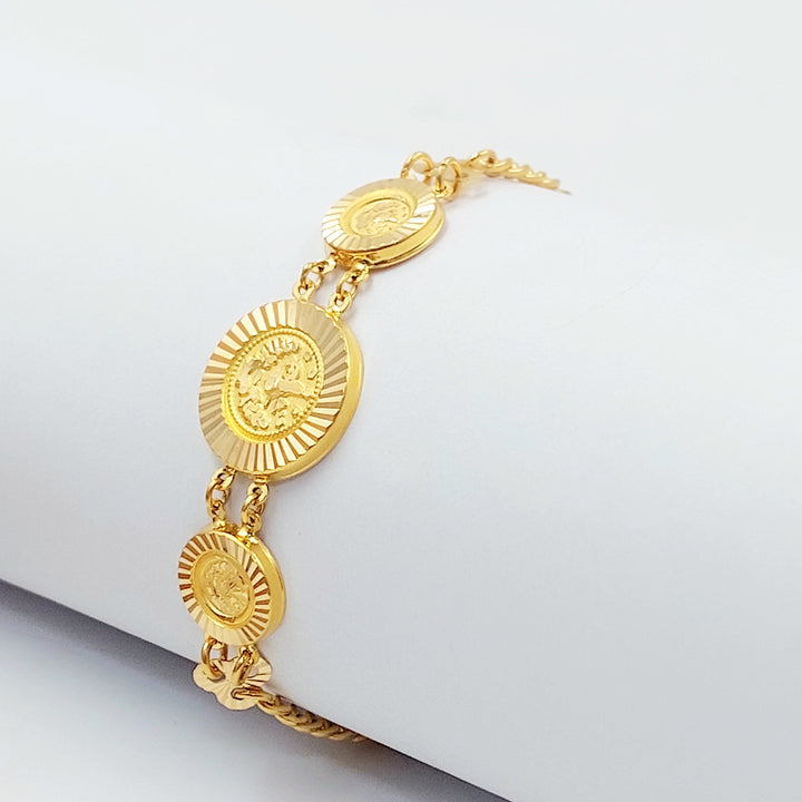 Print Rashadi Bracelet Made of 21K Gold by Saeed Jewelry 