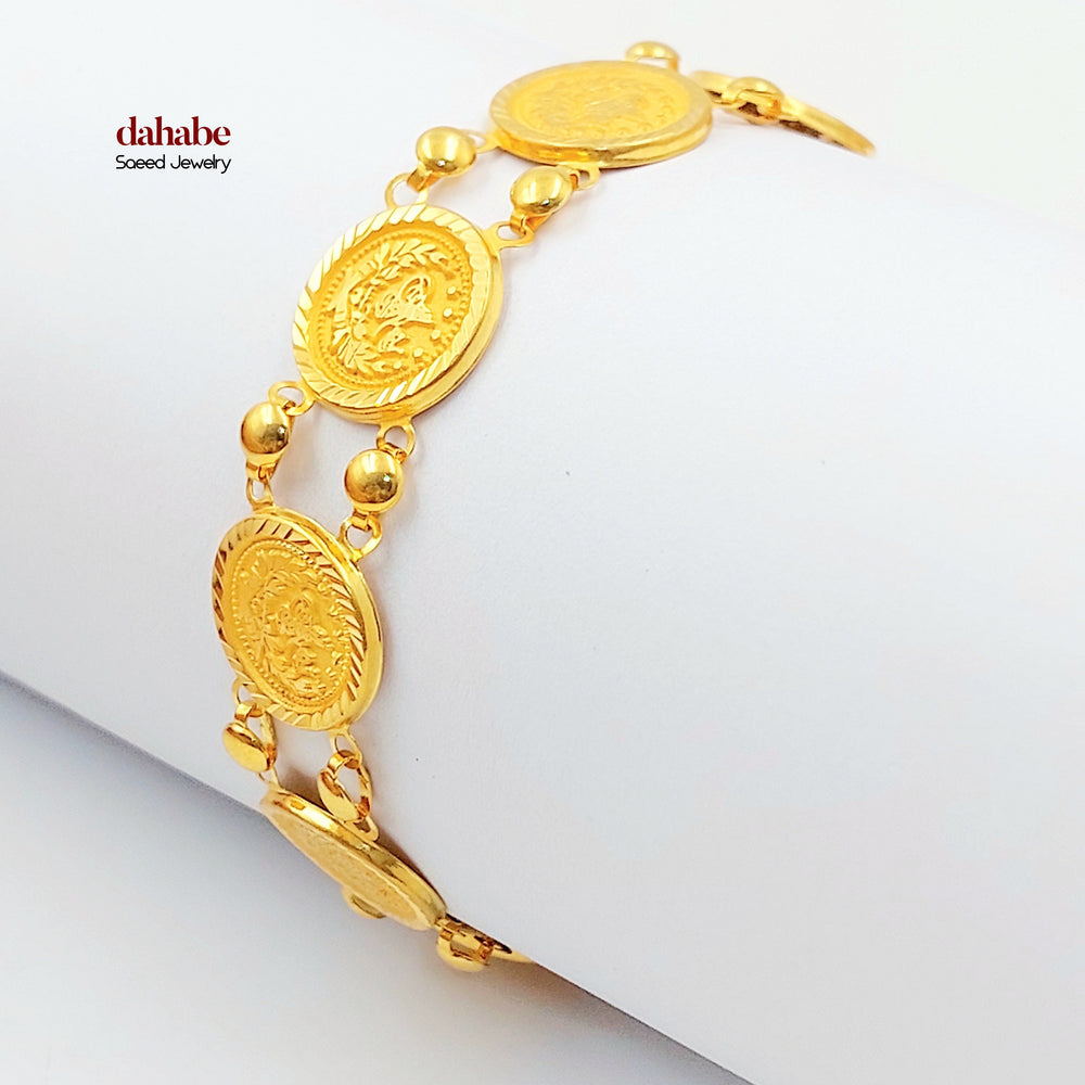 Print Rashadi Bracelet Made of 21K Gold by Saeed Jewelry 