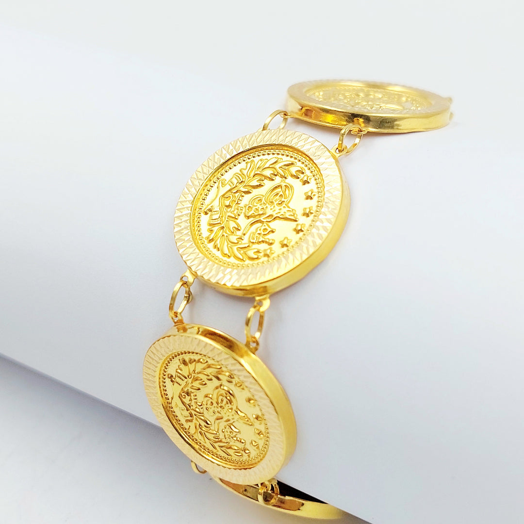 Print Rashadi Bracelet Made of 21K Gold by Saeed Jewelry 