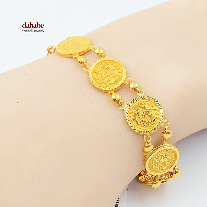 Print Rashadi Bracelet Made of 21K Gold by Saeed Jewelry 