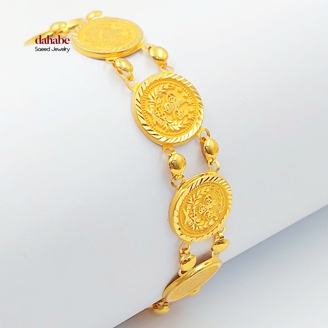 Print Rashadi Bracelet Made of 21K Gold by Saeed Jewelry 
