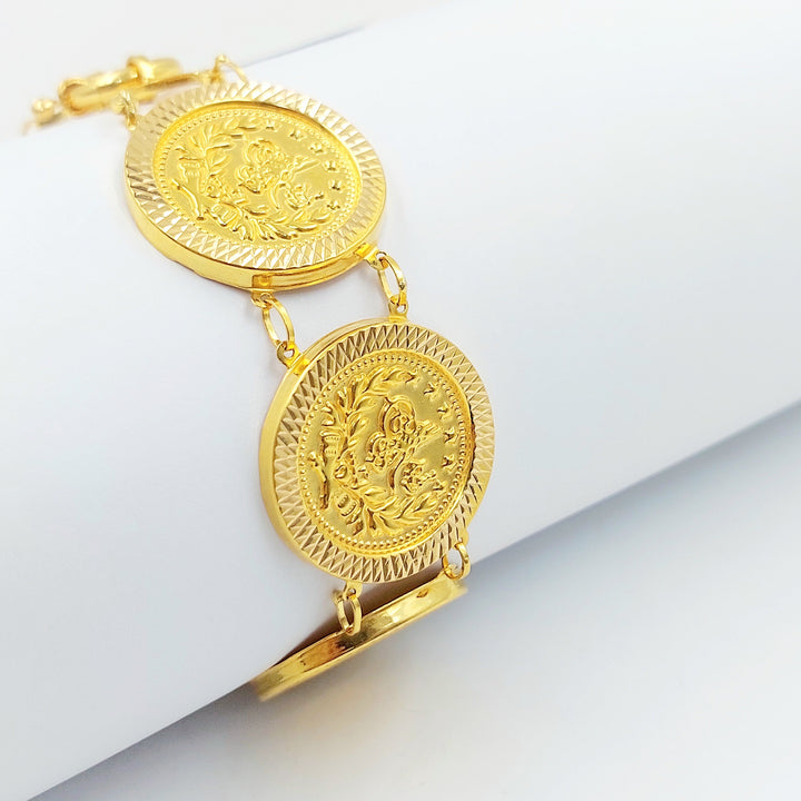 Print Rashadi Bracelet Made of 21K Gold by Saeed Jewelry 