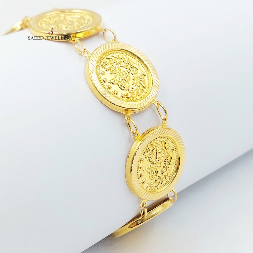Print Rashadi Bracelet Made of 21K Gold by Saeed Jewelry 