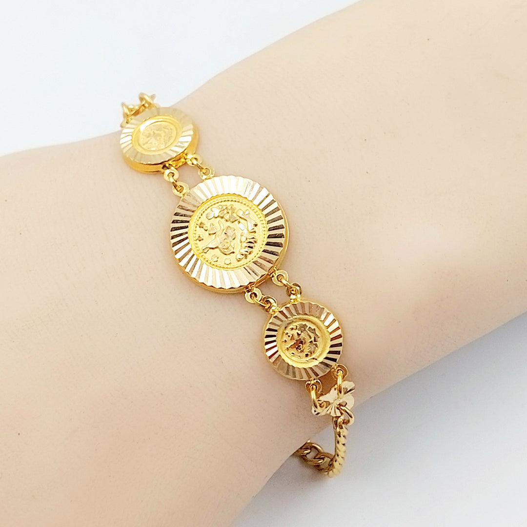 Print Rashadi Bracelet Made of 21K Gold by Saeed Jewelry 