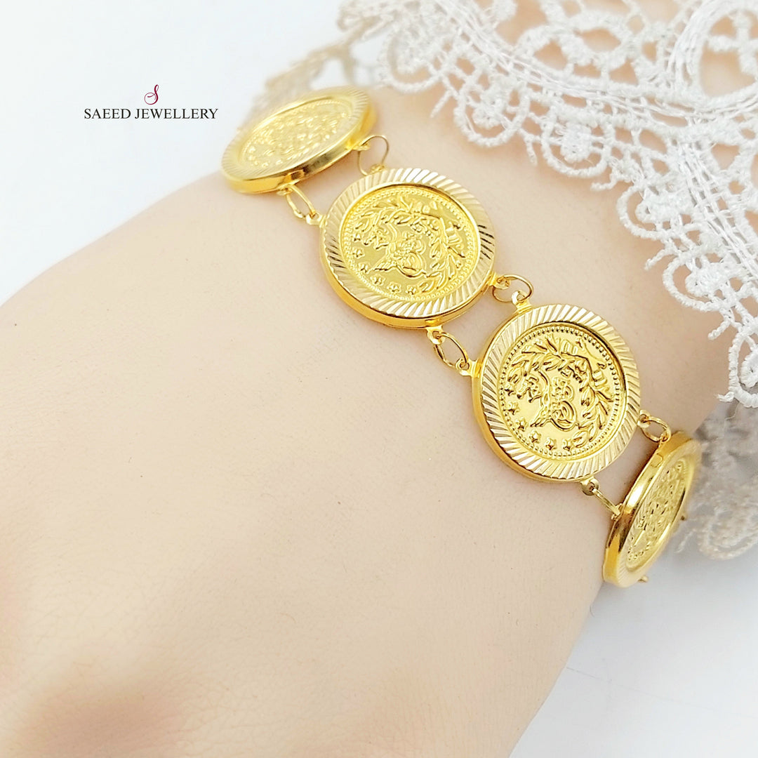 Print Rashadi Bracelet Made of 21K Gold by Saeed Jewelry 