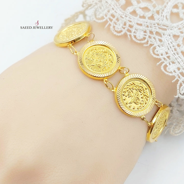 Print Rashadi Bracelet Made of 21K Gold by Saeed Jewelry 