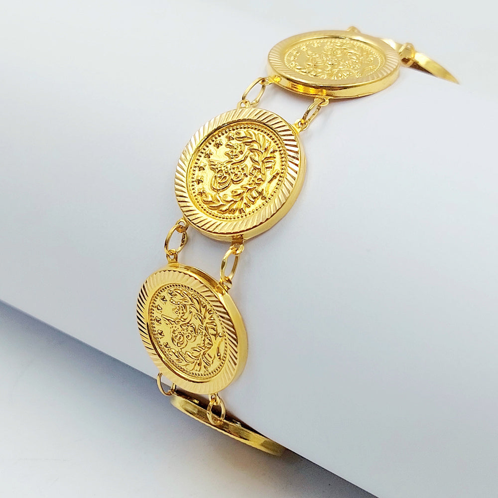 Print Rashadi Bracelet Made of 21K Gold by Saeed Jewelry 