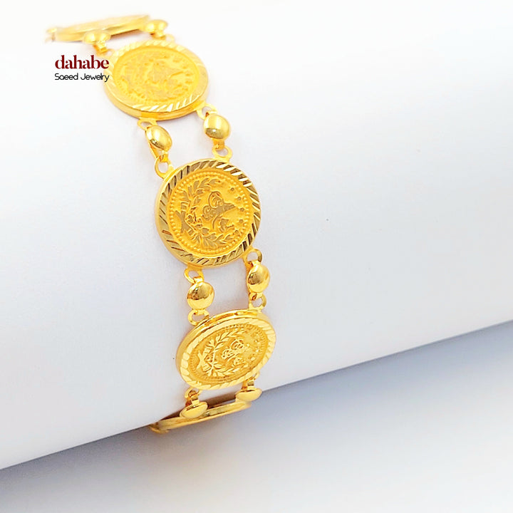 Print Rashadi Bracelet Made of 21K Gold by Saeed Jewelry 
