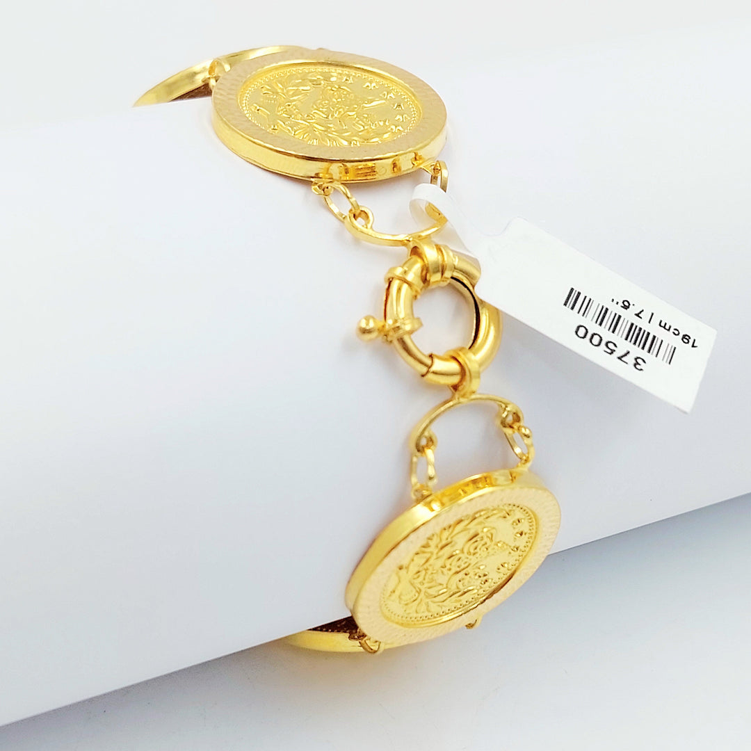 Print Rashadi Bracelet Made of 21K Gold by Saeed Jewelry 