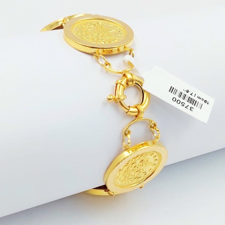 Print Rashadi Bracelet Made of 21K Gold by Saeed Jewelry 