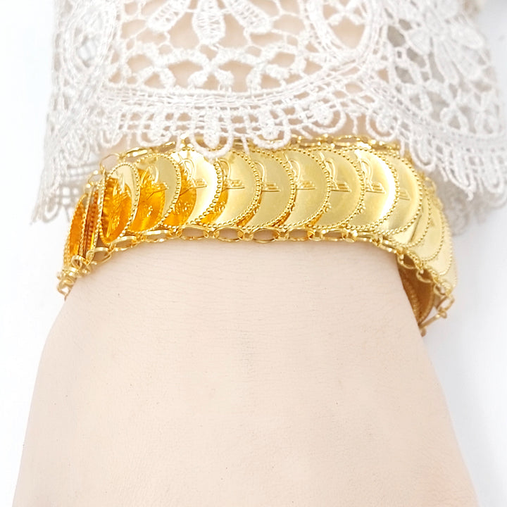 Print Eighths Bracelet Made of 21K Gold by Saeed Jewelry 