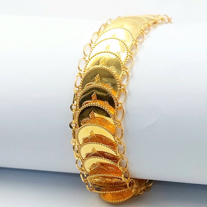 Print Eighths Bracelet Made of 21K Gold by Saeed Jewelry 