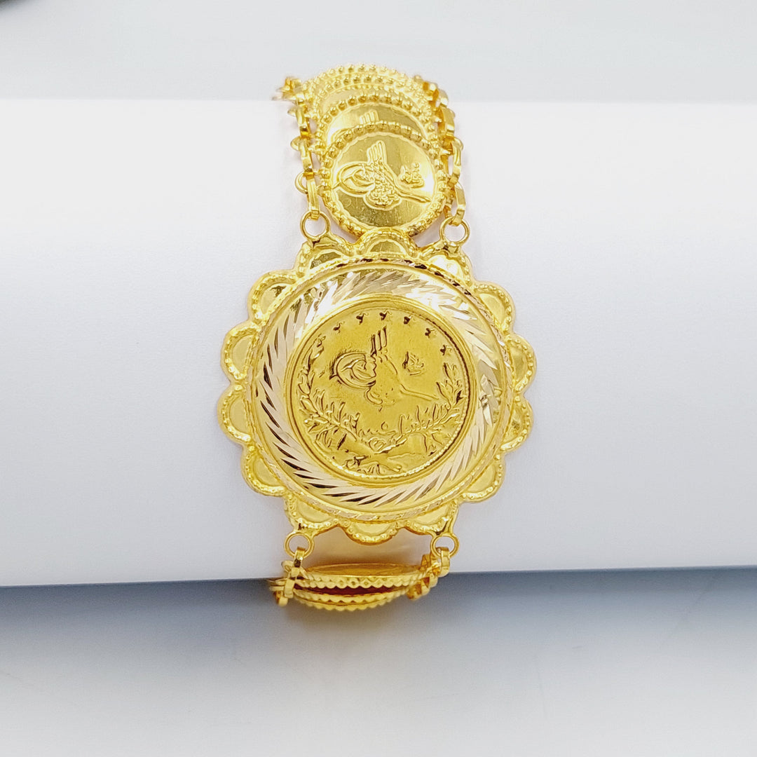 Print Eighths Bracelet Made of 21K Gold by Saeed Jewelry 