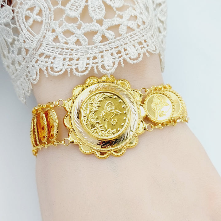 Print Eighths Bracelet Made of 21K Gold by Saeed Jewelry 