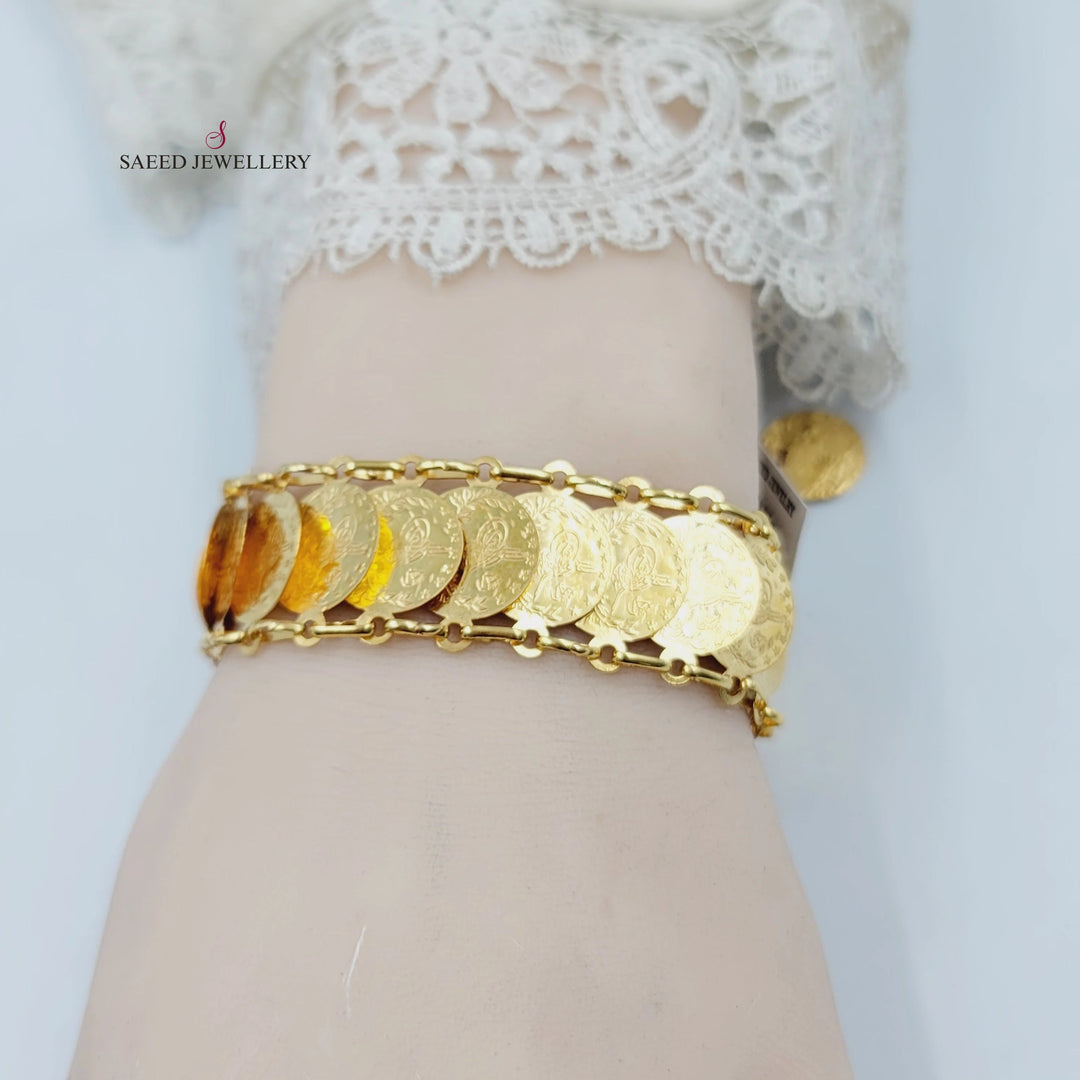 21K اسوارة ليرات رشادي قشرة-مجوهرات الشيخ سعيد-Saeed Jewelry 