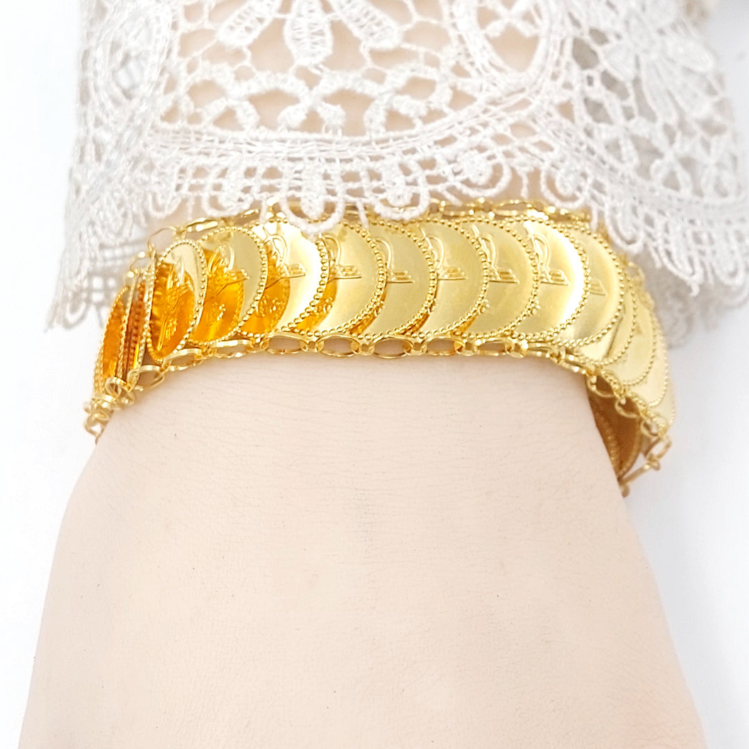 Print Rashadi Bracelet Made of 21K Gold by Saeed Jewelry 