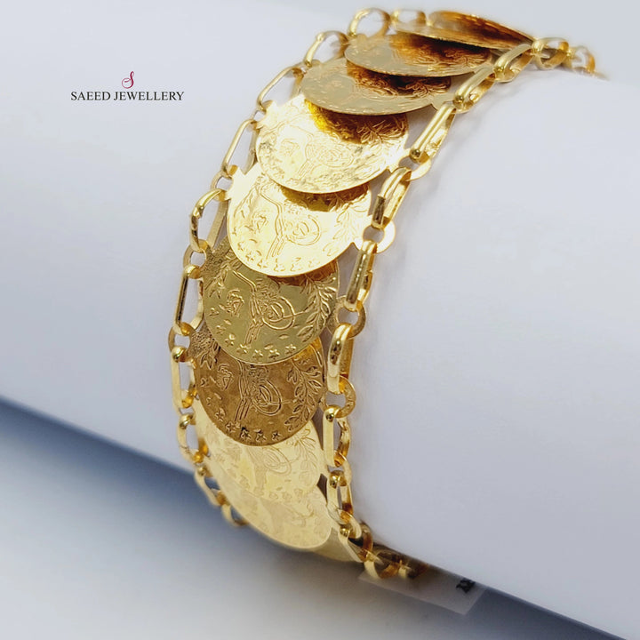 Print Rashadi Liras Bracelet Made of 21K Gold by Saeed Jewelry 