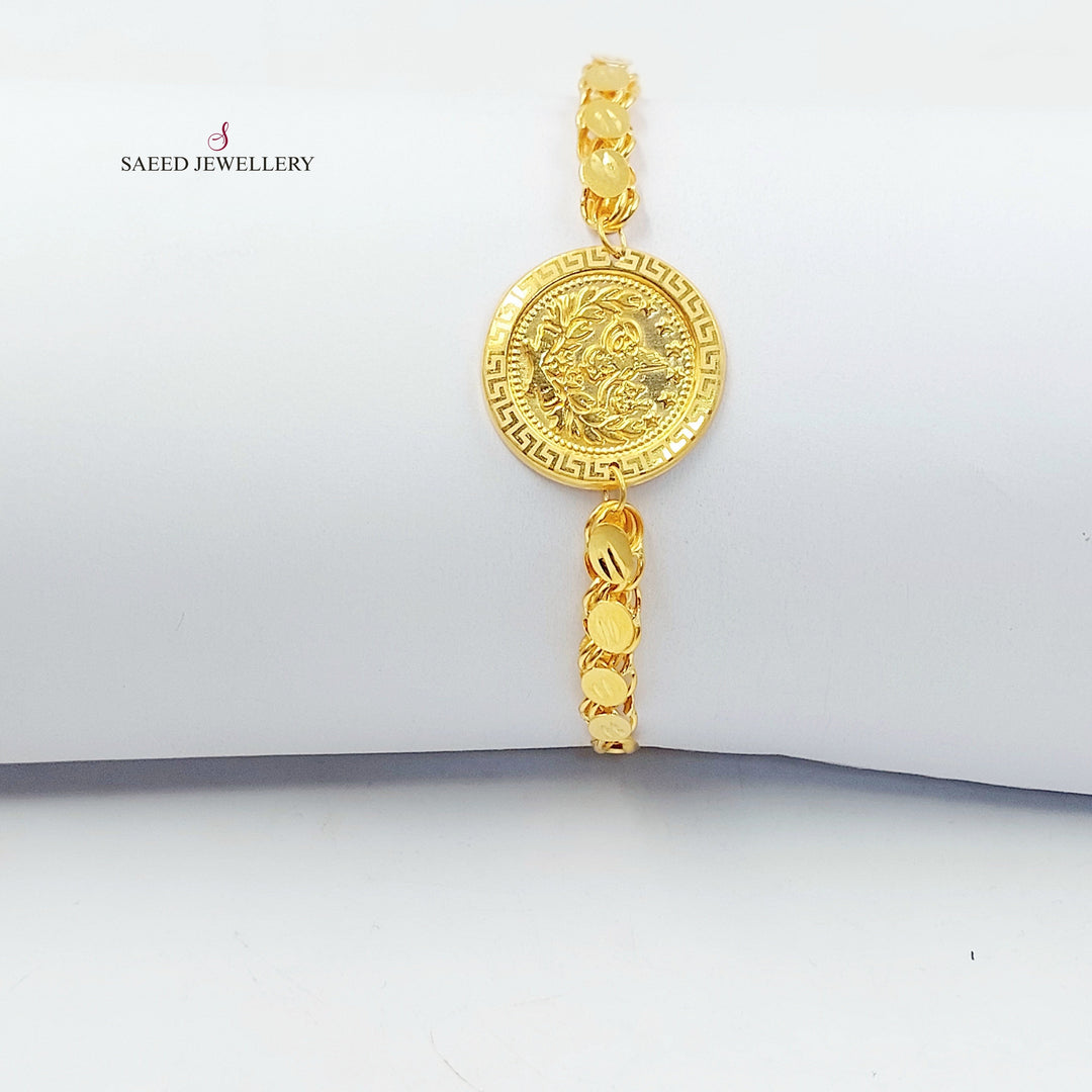 Print Rashadi Bracelet Made of 21K Gold by Saeed Jewelry 