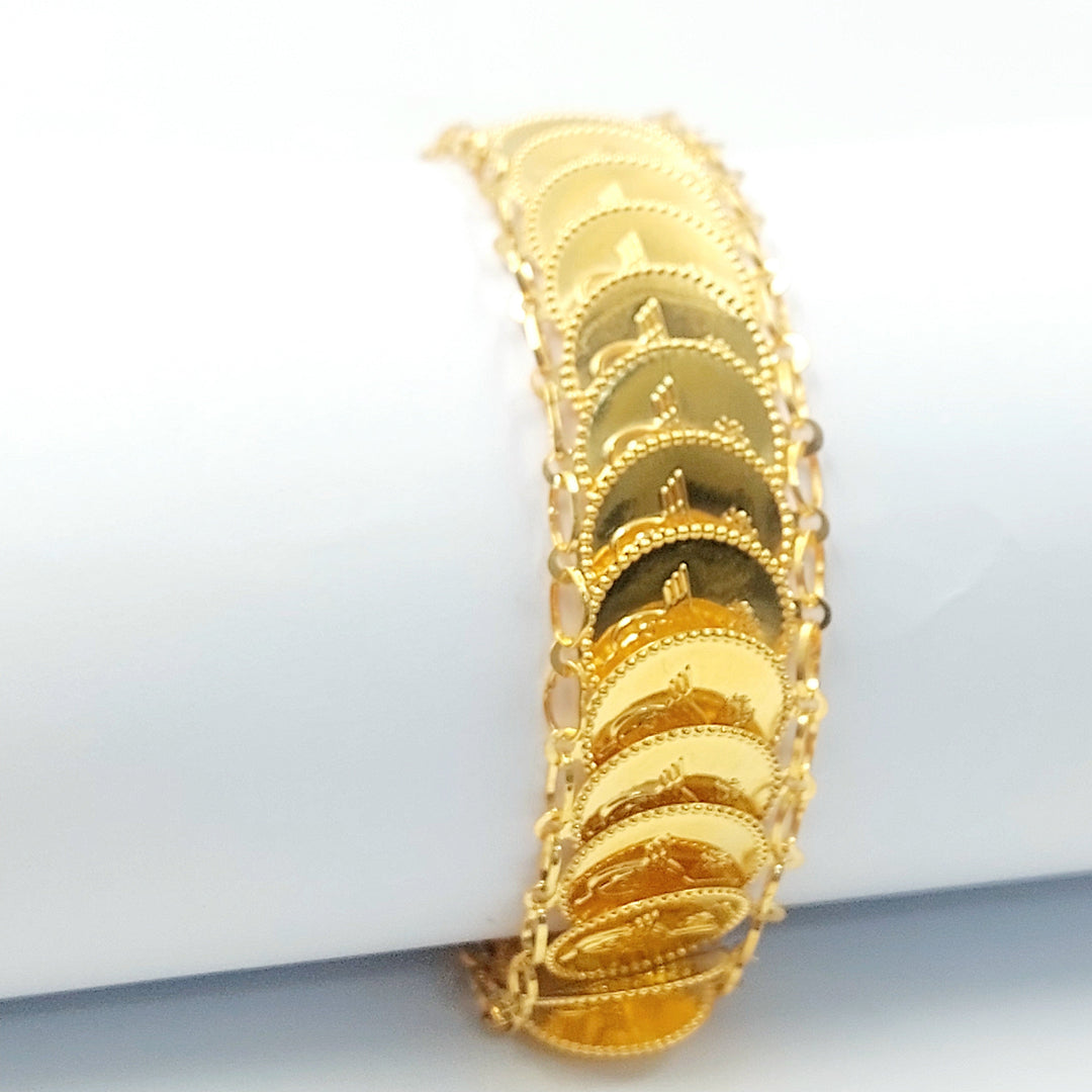 Print Rashadi Bracelet Made of 21K Gold by Saeed Jewelry 