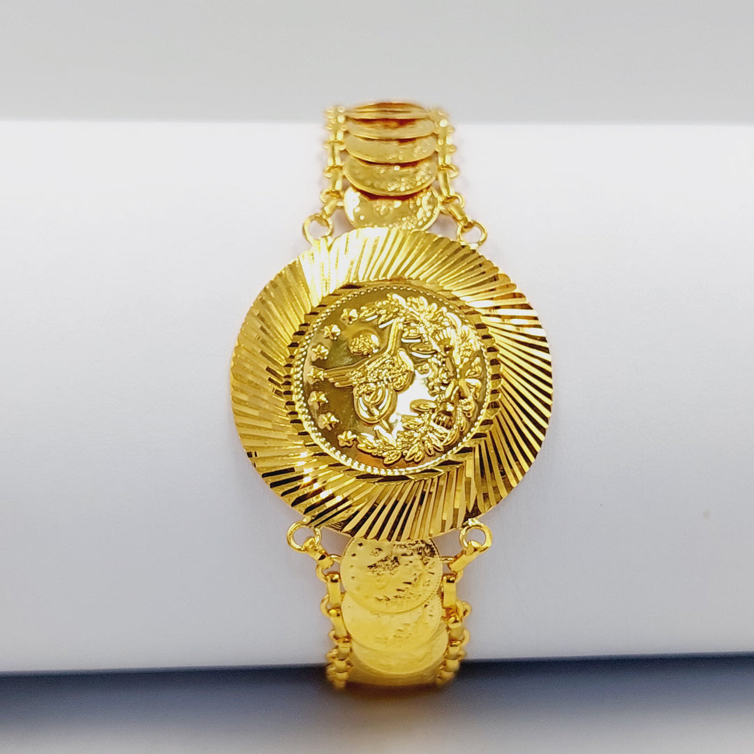 Print Rashadi Bracelet Made of 21K Gold by Saeed Jewelry 