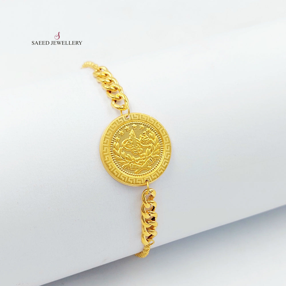Print Rashadi Bracelet Made of 21K Gold by Saeed Jewelry 