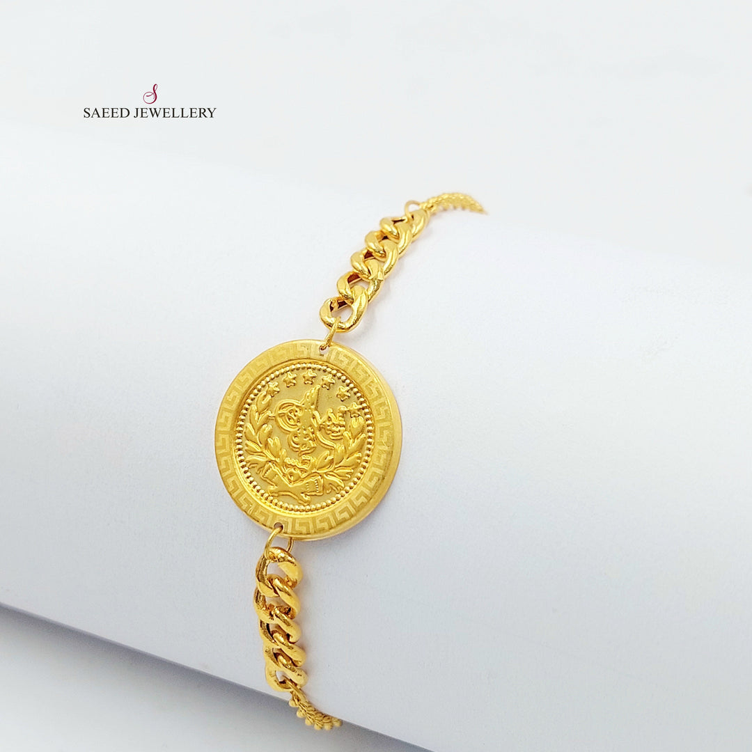 Print Rashadi Bracelet Made of 21K Gold by Saeed Jewelry 