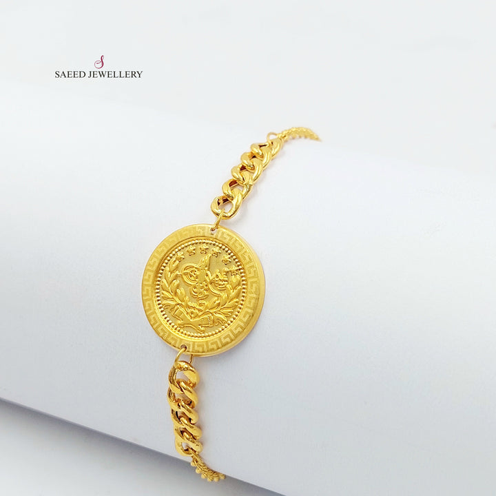 Print Rashadi Bracelet Made of 21K Gold by Saeed Jewelry 