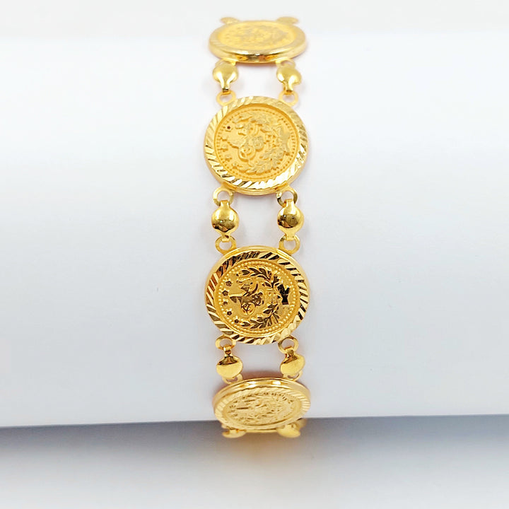 Print Rashadi Bracelet Made of 21K Gold by Saeed Jewelry 