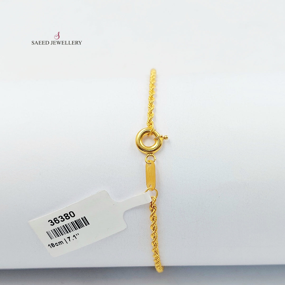 Print Rashadi Bracelet Made of 21K Gold by Saeed Jewelry 